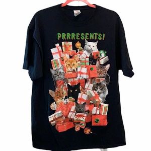 Dec. 25th Presents Holiday Christmas Cat T-shirt